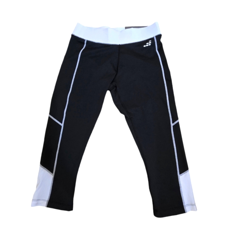 Biker Shorts, Tight Fit, Size Small, Black and White